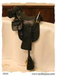 Cavalry saddle made for model horses by Jana Skybova
